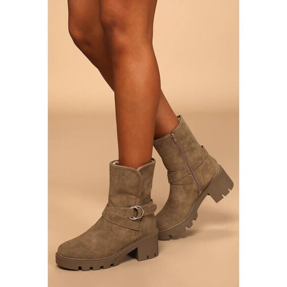 Dolce Vita Women Tan Block Heel Nola Platform Boots 11 - Picture 1 of 9